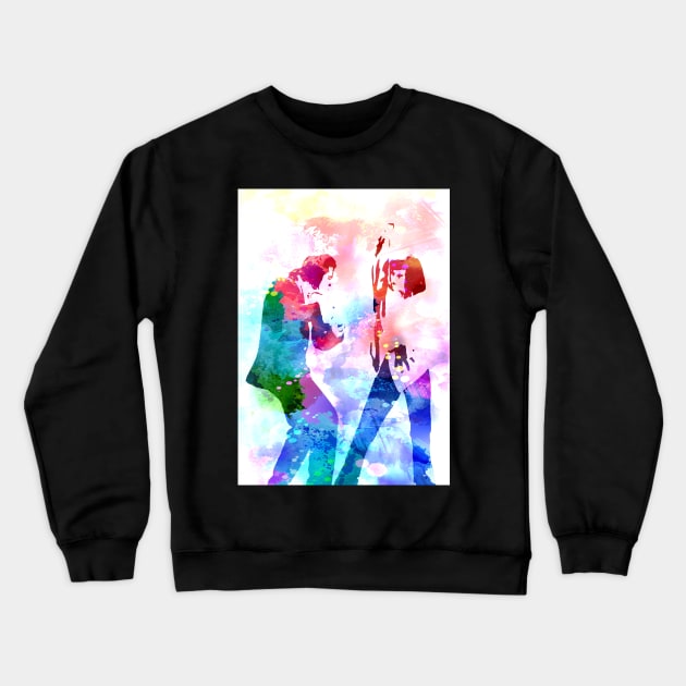 Pulp Fiction Watercolor Crewneck Sweatshirt by Masdian Watercolor